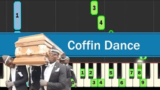 Coffin Dance  Easy Piano Tutorial [upl. by Esorlatsyrc659]