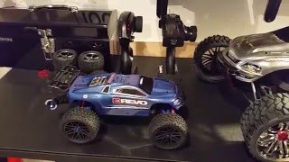 Traxxas 116 ERevo  Top Speed On 3S LIPO  Stock Gearing Then HIGHSPEED GEARING [upl. by Venus]