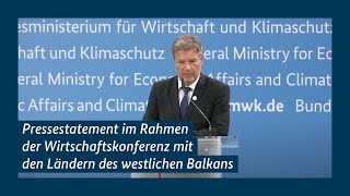 Pressestatement im Rahmen der Wirtschaftskonferenz mit den Ländern des westlichen Balkans [upl. by Segroeg653]