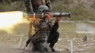 USMC M136 AT4 Antitank rockets and SMAW live fire [upl. by Polish]