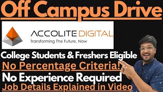 Accolite Digital Off Campus Drive For Students amp Freshers  Internship  ppo Opportunity 🔥🔥 [upl. by Kalvin]