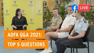 ADFA QampA 2021 Top 5 Questions [upl. by Clareta]