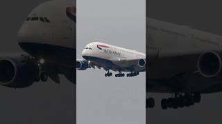 🇬🇧 British Airways a380 Landing 🛬 at London Heathrow Airport planesspotting heathrow trending [upl. by Wobniar947]