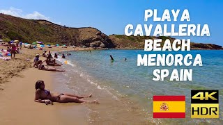 MENORCA Playa Platja de Cavalleria Beach in August walk beach in 4k  Best Beaches in Spain 2021 [upl. by Blain773]