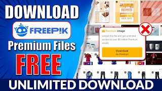 Freepik Premium Element 100 Free in 2024  How to Download Freepik Premium Files Free [upl. by Eisen]