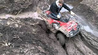 four wheeler getting stuck in mud [upl. by Ahseryt]