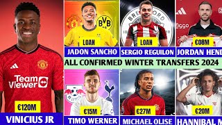 ALL LATEST CONFIRMED WINTER TRANSFERS JANUARY 2024 VINICIUS JR OLISE TO MAN UNITED [upl. by Cissie]