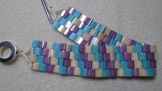 Peyote Stitch with Tila Beads [upl. by Wurst63]