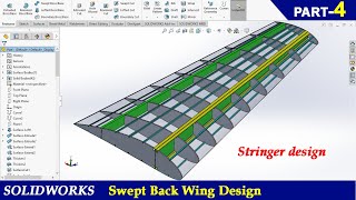 Solidworks Swept back wing design Part 4  Tutorial for beginners [upl. by Ulises]