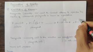 Method of Preparation of epoxide [upl. by Assirt]