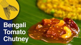 Tomato Chutney Recipe Bengali Style–Khejur Amsotto Tomato Chatni–SweetSour Bengali Chutney Recipe [upl. by Bernie669]