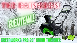 GreenWorks Pro 20quot 80 volt Snowblower Review [upl. by Navy]