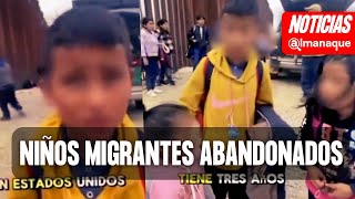 Niños POBLANOS son abandonados por quotpollerosquot en la frontera [upl. by Joachima393]