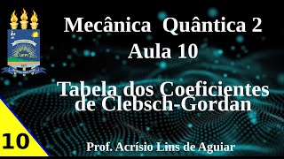 Tabela dos Coeficientes de ClebschGordan  Mecânica Quântica 2 – Aula 10 [upl. by Collier]