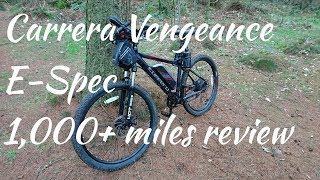 Carrera Vengeance Espec electric bike 1000 miles review [upl. by Ddart]