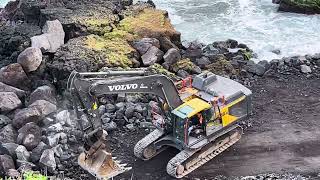 Calhetas Ribeira Grande Restauração costeira  Coastal restoration Sao Miguel Azores  08022024 [upl. by Icats]