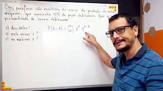 Distribuição Binomial de probabilidade estatística exercícios resolvidos [upl. by Allisirp]