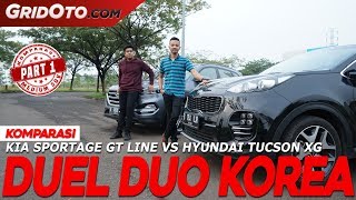 Kia Sportage GT Line VS Hyundai Tucson XG  Komparasi  GridOto  Part 1 [upl. by Henleigh920]