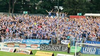 Support Duisburg Ultras im Heidewaldstadion  Regionalliga West FC Gütersloher  MSV Duisburg 01 [upl. by Cates]