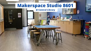 Makerspace Tour – Studio 8601 at Central Library [upl. by Adnilema]