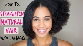 Natural Hair How to Straighten Hair Without Heat Damage [upl. by Holle]