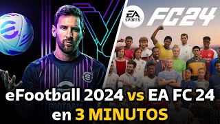 ANALISIS DE eFootball 2024 vs EA FC 24 en 3 MINUTOS [upl. by Wincer]