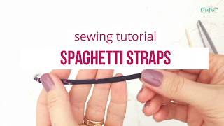 HOW TO MAKE SPAGHETTI STRAPS [upl. by Bonnie]