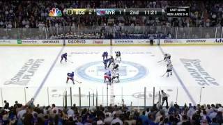 Carl Hagelin backhand goal 21 Rask trips May 23 2013 Boston Bruins vs NY Rangers NHL Hockey [upl. by Clapp361]