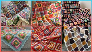 Awesome Crochet Granny Square Blanket Free Pattern 2024 [upl. by Adneral]