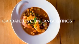 GARBANZOS CON LANGOSTINOS Y PIPARRAS RECETA GRABADA CON UNA GO PRO [upl. by Sadnak]