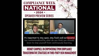 Rodney Campbell Compliance Week 2024 Preview  200 Discount CWNational24 [upl. by Naillimxam792]