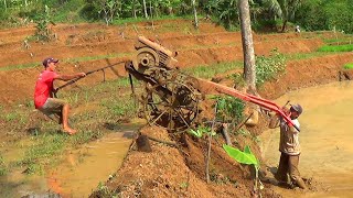 Traktor Sawah Menggunakan Diesel Yanmar Suaranya Halus [upl. by Eimmak]