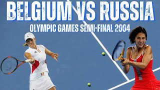 JUSTINE HENIN VS AMELIE MYSKINA  2004 OLYMPIC GAMES SEMIFINAL [upl. by Suravat]