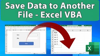 Excel VBA to Save Data to Another Workbook [upl. by Nevla731]