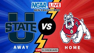 Utah State vs Fresno State  NCAA MENS BASKETBALL LIVE SCOREBOARD [upl. by Nrevel]