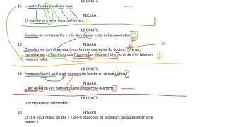 Lecture linéaire  Le Mariage de Figaro acte III scène 5  3 [upl. by Ramsey741]