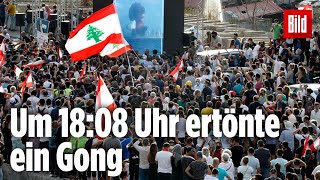 Beirut gedenkt den Opfern eine Woche nach der Explosion  Gedenkfeier im Libanon [upl. by Anelaj291]