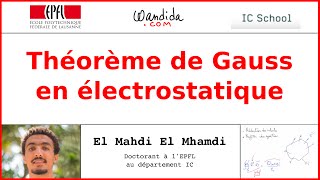 Théorème de Gauss en électrostatique  El Mahdi El Mhamdi [upl. by Nauqed]