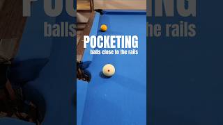 POCKETING balls close to the rails 8ball 8ballpool 9ball 10ball billiards snooker pool [upl. by Russia]