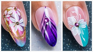 New Spring Nail Art Ideas 2024  Best Flower Nail Art Compilation [upl. by Eicul267]