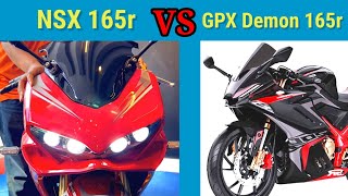 Speeder nsx 165r vs GPX demon GR 165r 😱 ২০২৩ কোনটা সেরা বাইক best sports bike 2023 under 4 lakh [upl. by Nesnah]