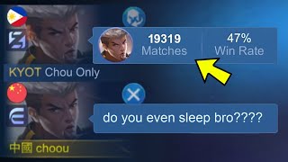 I MET YOUTUBER 19K MATCHES CHOU IN SOLO RANK  WHO WILL PICK CHOU [upl. by Osman]