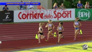 Jesolo  2000 Siepi Femminile  Campionati Italiani Allievi  17giu2016 [upl. by Ociram111]