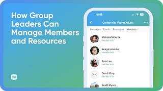 How Group Leaders Can Manage Members and Resources in the Church Center App [upl. by Iva]