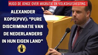 Alexander Kops kraakt beleid Hugo de Jonge quotGelukzoekers eerst Nederlanders laatst is zijn mottoquot [upl. by Akital]