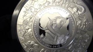 1 Kilo 2015 Somalian Elephant 12th Anniversary Puzzle Coin Unboxing [upl. by Eux218]