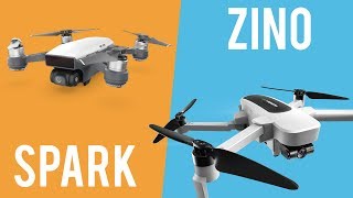 ⚔️DJI Spark Vs Hubsan Zino full comparison Video  flight modes photos [upl. by Gonzales487]