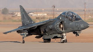 13  minutes AV8B Harrier II And TAV8B From VMA223 Bulldogs  EL CENTRO marines [upl. by Sackman]