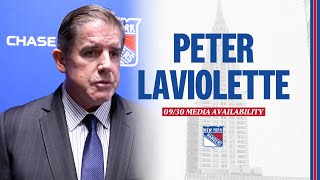 New York Rangers Peter Laviolette Postgame Media Availability  September 30 2023 [upl. by Ettennil]