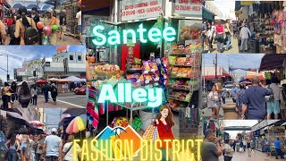 Fashion District Los Angeles CA  Santee Alley Shopping Los callejones de Los Angeles California [upl. by Powe]